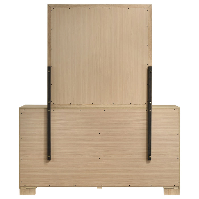 Arielle Dresser and Mirror Set with Mixed Hardware Light Oak