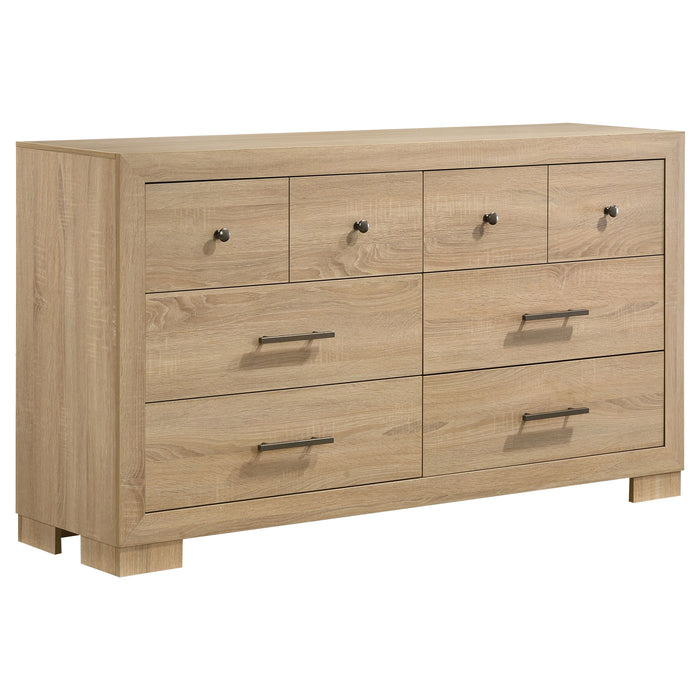 Arielle Bedroom Dresser with Mixed Hardware Light Oak