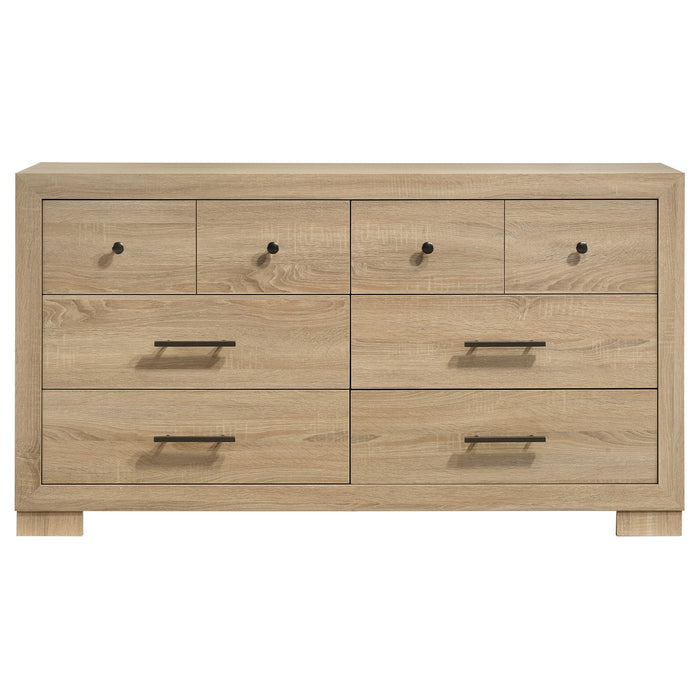 Arielle Bedroom Dresser with Mixed Hardware Light Oak