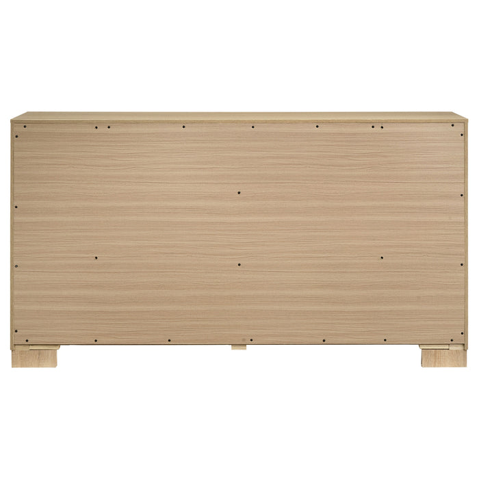 Arielle Bedroom Dresser with Mixed Hardware Light Oak