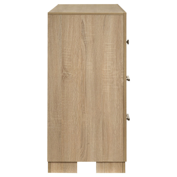 Arielle Bedroom Dresser with Mixed Hardware Light Oak