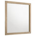 Arielle dresser mirror with light oak wood-look frame by CoasterEveryday