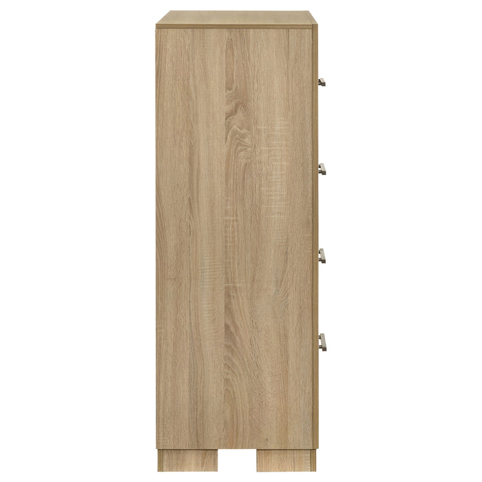 Arielle 4-Drawer Bedroom Chest with Framed Fronts Light Oak
