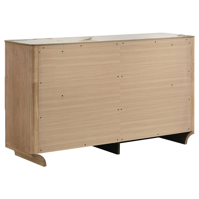 Leanne 4-piece Eastern King Bedroom Set Light Oak
