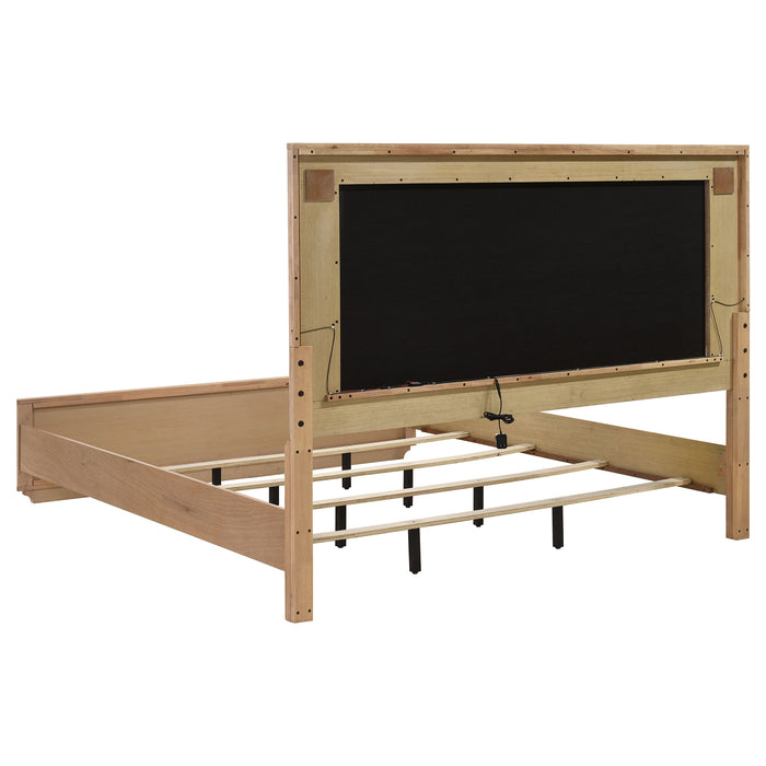Leanne 5-piece Eastern King Bedroom Set Light Oak