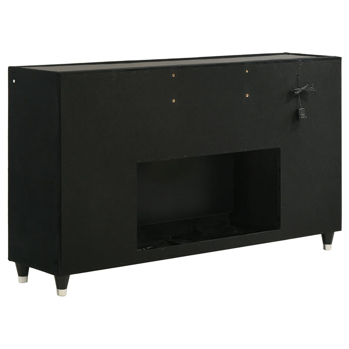 Lorient 4-piece Eastern King Bedroom Set Black