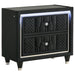 Lorient 5-piece California King bedroom furniture set in black featuring a bed frame, nightstands, and matching dresser.