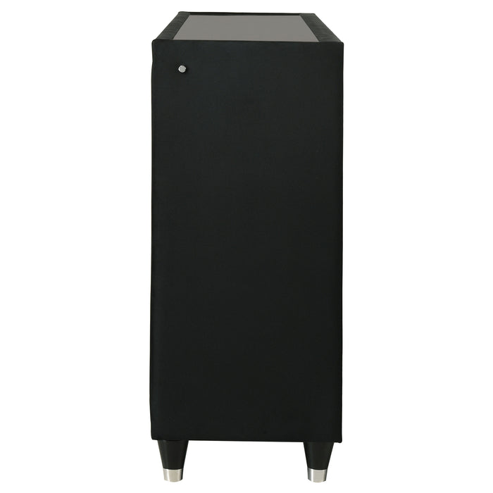 Lorient 8-drawer LED Bedroom Dresser Cabinet Black