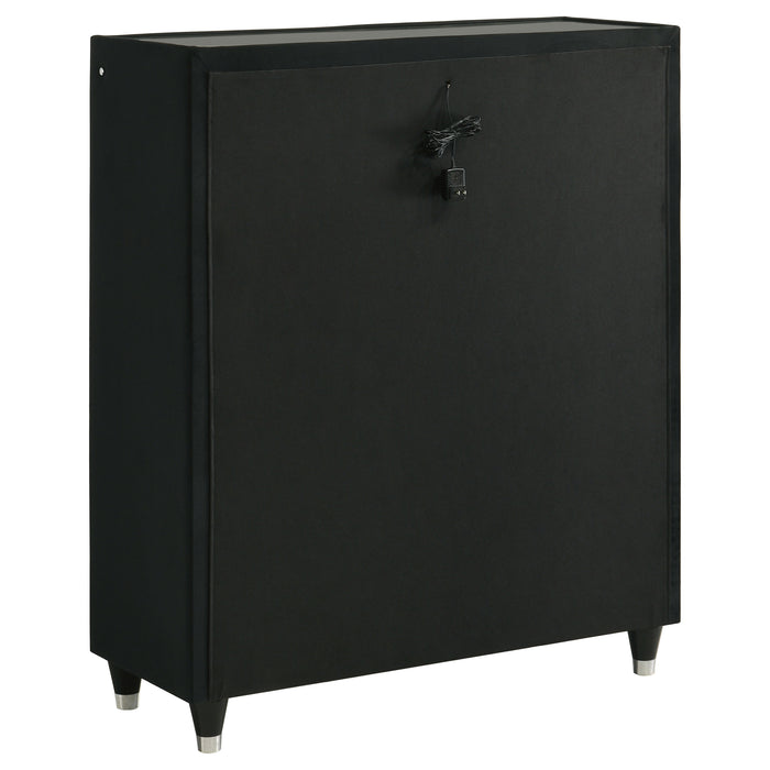 Lorient 5-drawer LED Chest of Drawers Black