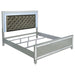 Gunnison Wood Eastern King LED Panel Bed by CoasterEssence in silver metallic finish, featuring sleek modern design and built-in LED panels.