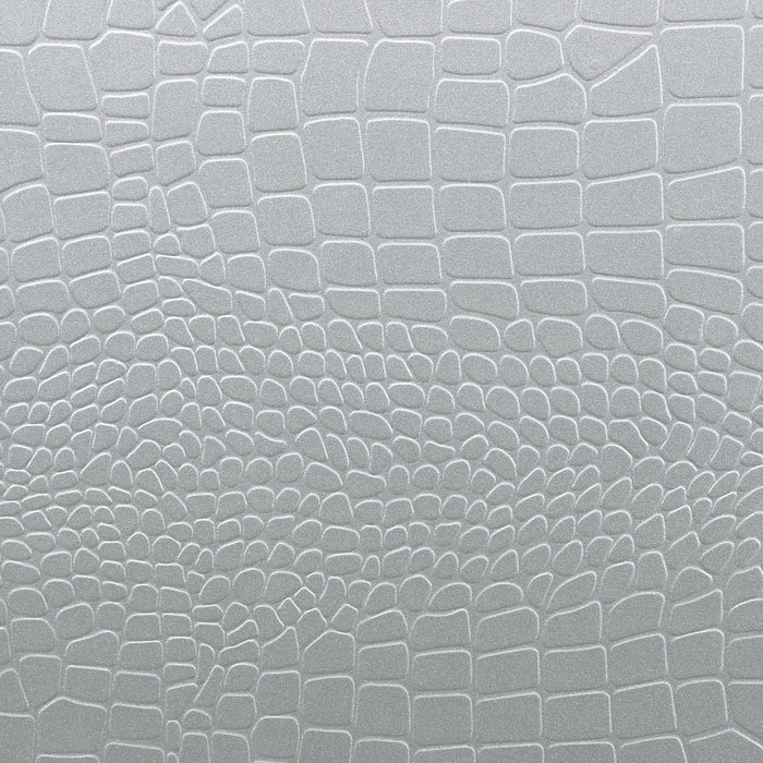 Gunnison Wood Queen LED Panel Bed Silver Metallic