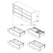 Winslow 6-drawer dresser in smokey walnut wood, showcasing sleek furniture design with modern handles and smooth finish.