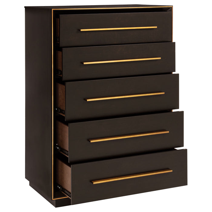 Durango 5-drawer Bedroom Chest Smoked Peppercorn