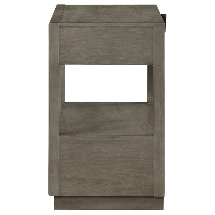 Durango 2-drawer Nightstand Bedside Table Taupe Oak