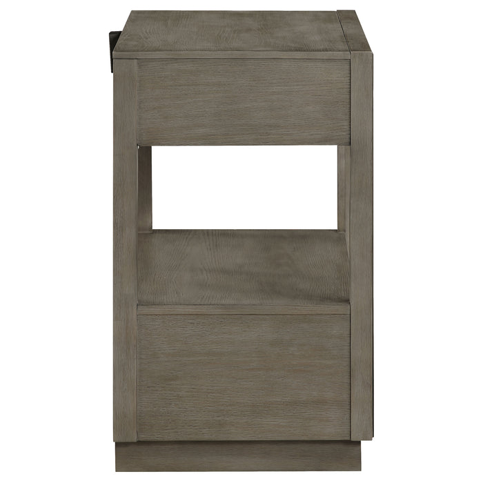 Durango 2-drawer Nightstand Bedside Table Taupe Oak