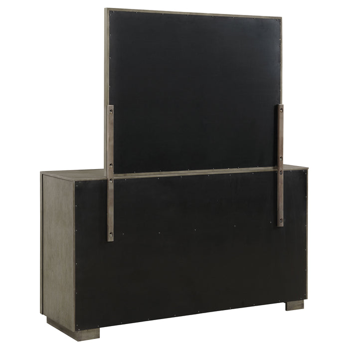 Durango 8-drawer Dresser and Mirror Taupe Oak