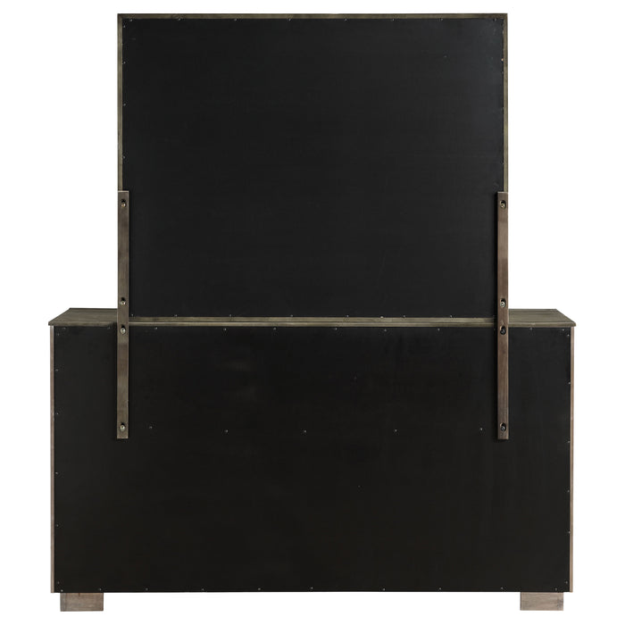 Durango 8-drawer Dresser and Mirror Taupe Oak