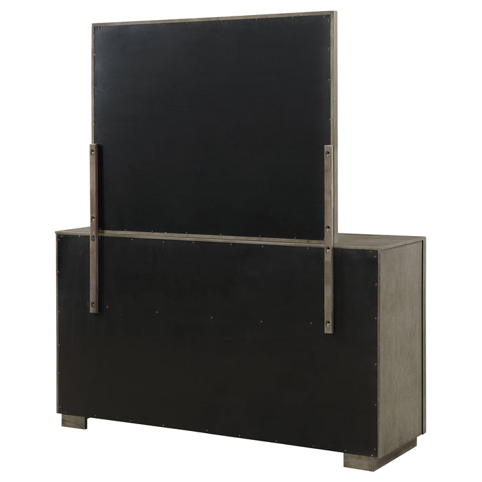 Durango 8-drawer Dresser and Mirror Taupe Oak