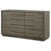 Taupe oak Durango 8-drawer dresser by CoasterEveryday, showcasing sleek wooden furniture with spacious storage drawers.