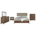 Walnut Madeira 5-piece Eastern King bedroom set by CoasterEveryday, showing the bed frame and matching furniture pieces.