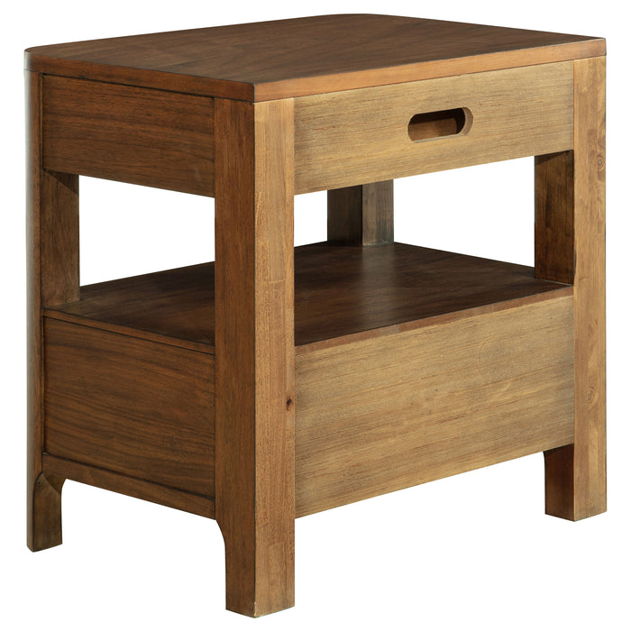 Walnut Madeira 5-piece Eastern King bedroom furniture set by CoasterEveryday, including bed frame, nightstands, and dresser.