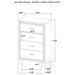 Brown oak Wright 5-piece Eastern King bedroom furniture set by CoasterEveryday, including bed frame, nightstands, and dresser.