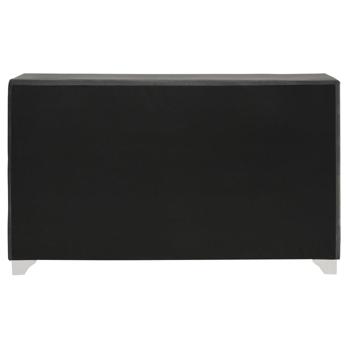 Melody 6-drawer Upholstered Dresser Grey
