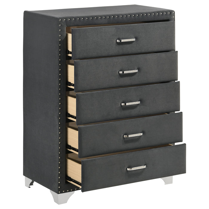 Melody 5-drawer Bedroom Chest Grey