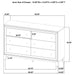 Welsley 4-piece Eastern King bedroom set by CoasterEveryday featuring walnut-finished bed, dresser, mirror, and nightstands.