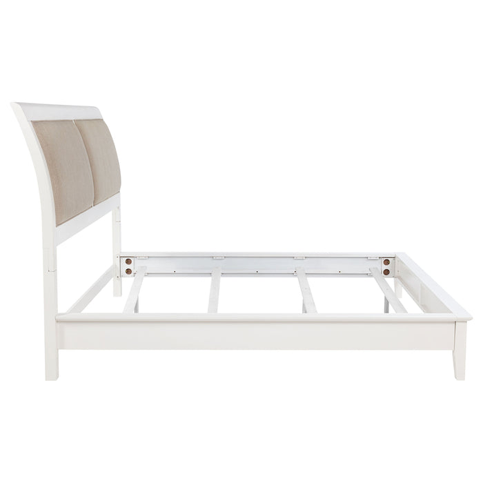 Bexhill 56-inch Upholstered Eastern King Panel Bed White
