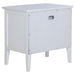 White Bexhill 4-piece California King bedroom set by CoasterEveryday, includes bed frame, dresser, nightstands, and matching furniture.