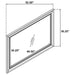 White Bexhill dresser mirror by CoasterEveryday, showing a sleek rectangular frame with a reflective glass surface.