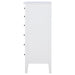 White Bexhill 8-drawer chest of drawers from CoasterEveryday, showcasing a sleek furniture piece with eight spacious drawers.