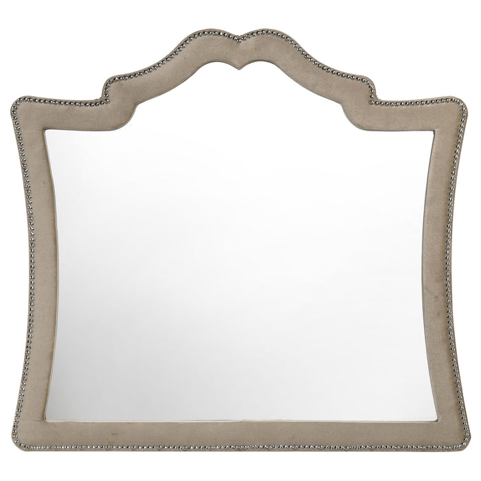 Antonella Upholstered Dresser Mirror Camel