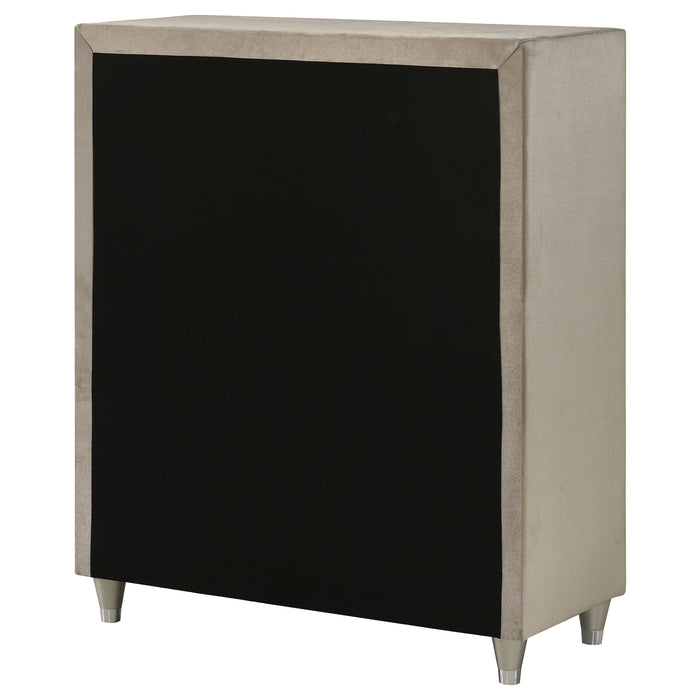 Antonella 5-drawer Bedroom Chest Ivory and Camel