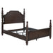 Andover 4-piece California King bedroom set by CoasterEveryday featuring dark oak finish with bed frame, dresser, mirror, and nightstands