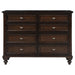 Andover 4-piece California King bedroom set by CoasterEveryday, dark oak finish with modern furniture design, including bed and storage pieces.