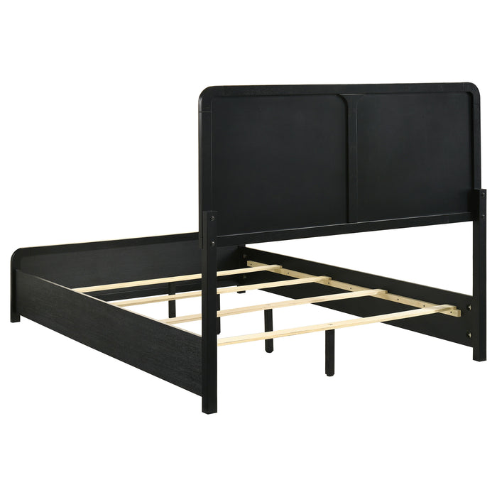 Cavelle 51-inch Upholstered Full Panel Bed Black