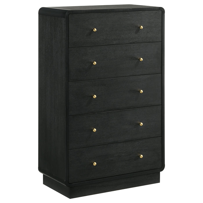 Cavelle 5-piece Twin Bedroom Set Black