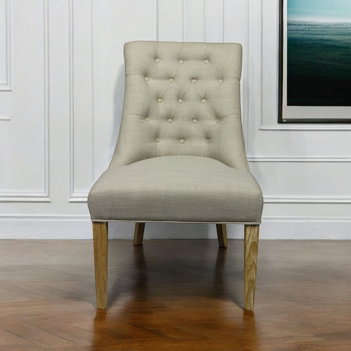 Natural Solid Color Side Chair - Taupe