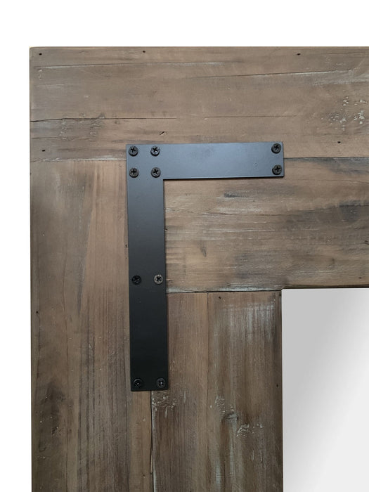 75" Wood Framed Leaning Accent Mirror - Brown