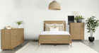 Arini 3-piece queen bedroom set by CoasterEveryday in sand wash with natural cane details