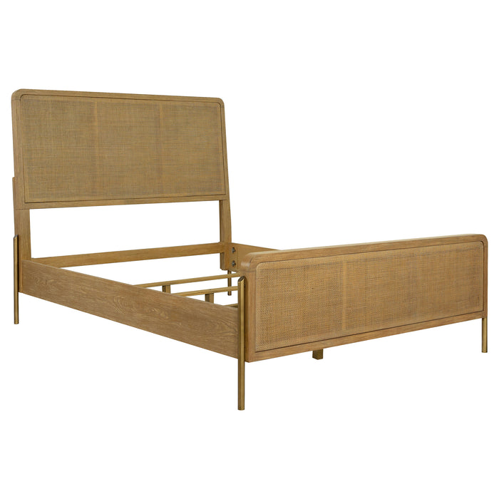 Arini 3-piece queen bedroom set in sand wash with natural cane by CoasterEveryday
