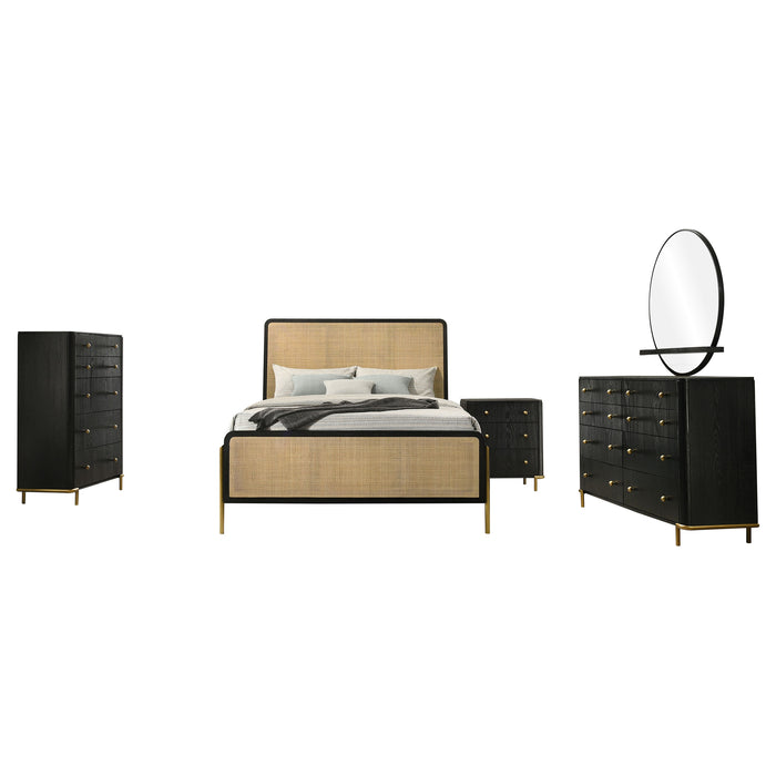 Arini 5-piece Eastern King Bedroom Set Black and Natural