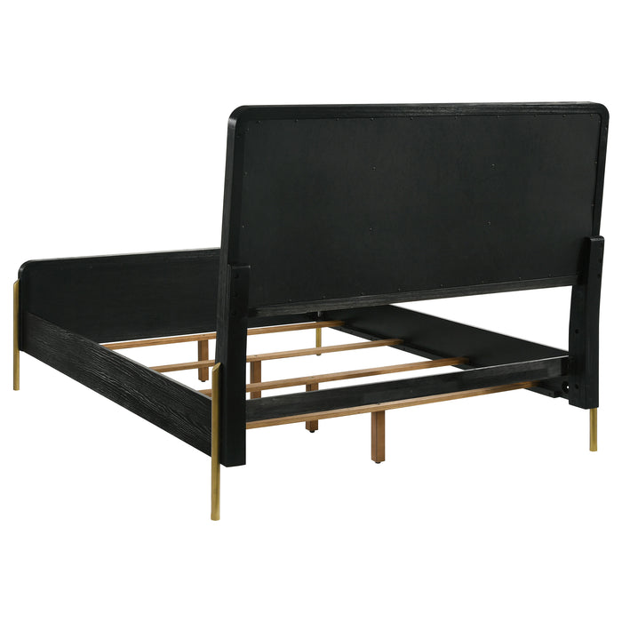 Arini 56-inch California King Panel Bed Cream and Black