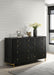 CoasterEveryday Arini black 8-drawer dresser with sleek modern design and metal drawer handles, showcasing ample storage space.