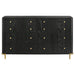 Black Arini 8-drawer dresser by CoasterEveryday with sleek modern design and spacious drawers for ample storage.