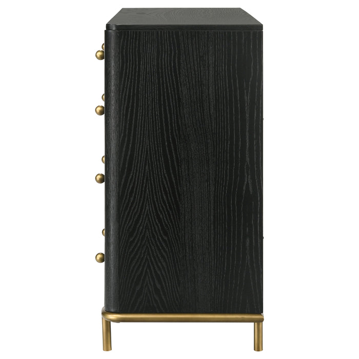 Black Arini 8-drawer dresser by CoasterEveryday showing a modern furniture piece with sleek drawers and contemporary design.