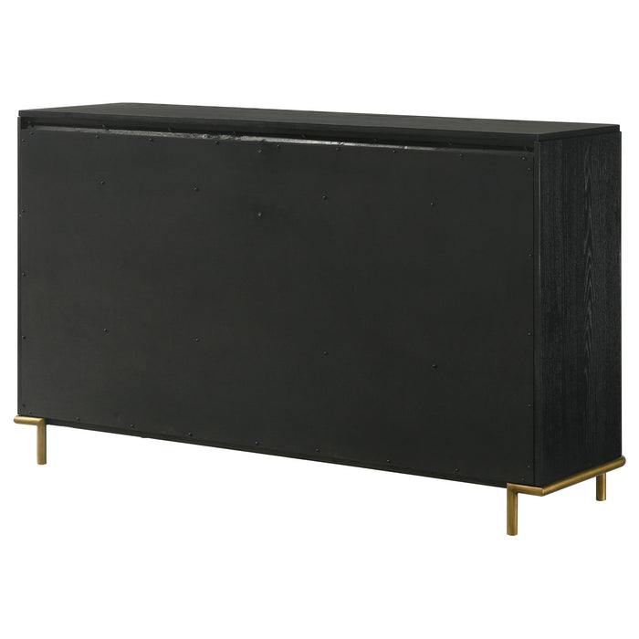 Black Arini 8-drawer dresser by CoasterEveryday showing sleek furniture with multiple spacious drawers and modern design.