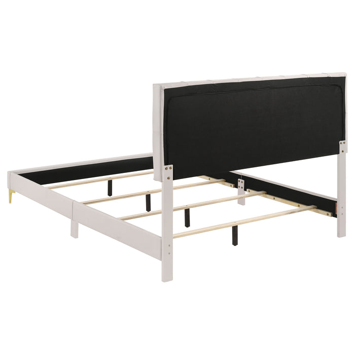 Kendall Upholstered California King Panel Bed White